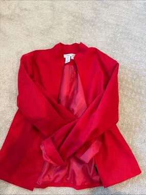 Red Open-Front Women's Jacket